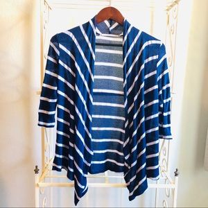 Navy Striped Cardigan